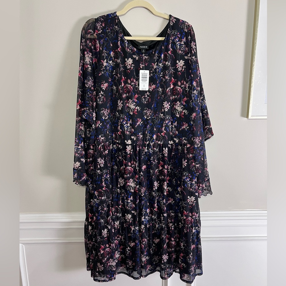 Torrid Mesh Floral Dress, NWT, size 6/30